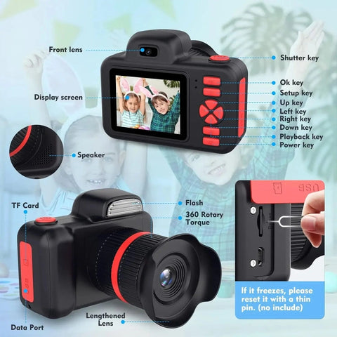 Kids Mini DSLR camera with Fun Filters & Easy Controls – Inspire Your Child’s Creativity! Teeny Pandas