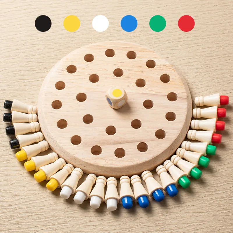 Montessori Memory Chess - Educational memory matching board game Teeny Pandas