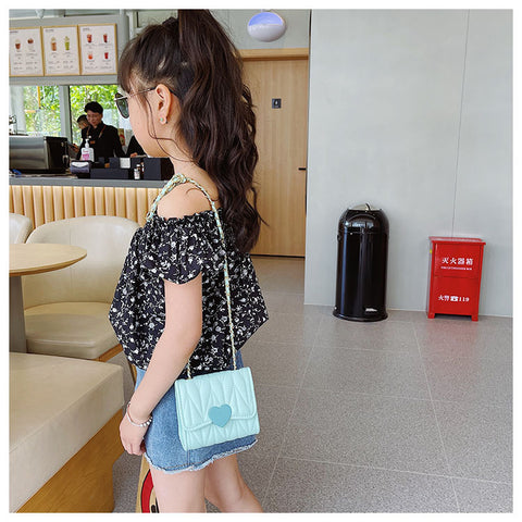 Small Fashion Heart Shoulder Bags for Baby Girls