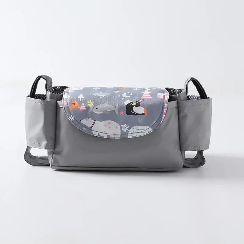 Stroller/Pram Bag Organizer - With Cup Holder Cover Teeny Pandas