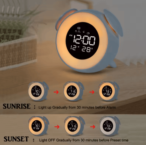 LED Digital Smart Alarm Clock - With Night Light & Voice Control