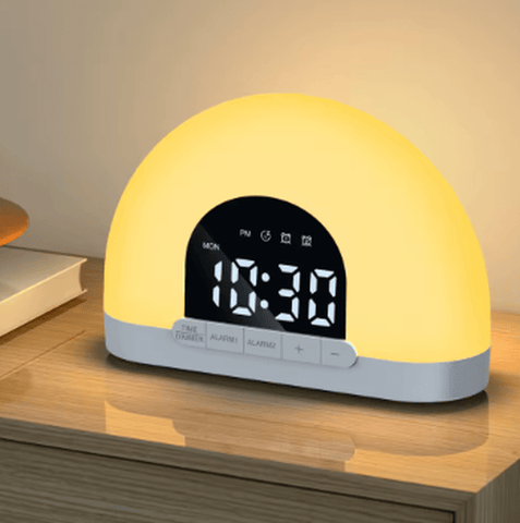 Wake Up Light Alarm Clock - With Intelligent Night Light & Sunrise/Sunset Simulation