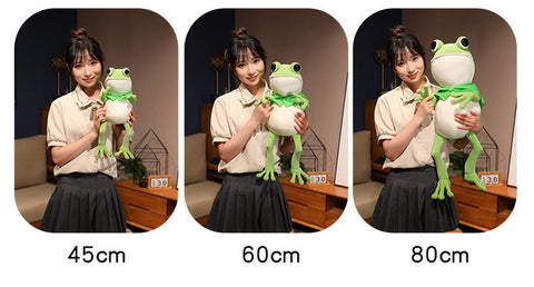 Kawaii Cloak Frog Plush Toy – Soft Stuffed Animal Hug Pillow