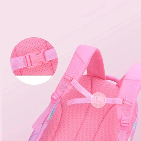 Cute Pink Waterproof Backpack for Girls – Primary School & Teenagers