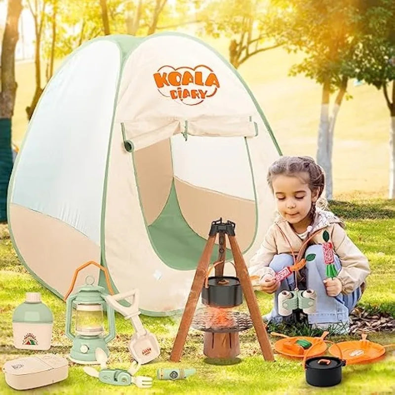 Kids Camping Adventure Toy Set – Complete Outdoor Play Kit Teeny Pandas
