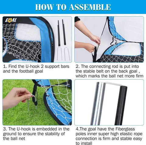 Multi-Functional Football Goal Net - Portable Net For Training!