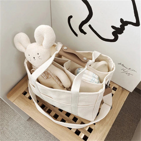 Canvas Multipocket Diaper Bag Organizer – Stylish, Compact, and Multi-Functional Teeny Pandas