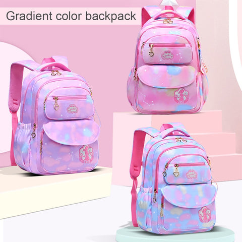 Cute Pink Waterproof Backpack for Girls – Primary School & Teenagers