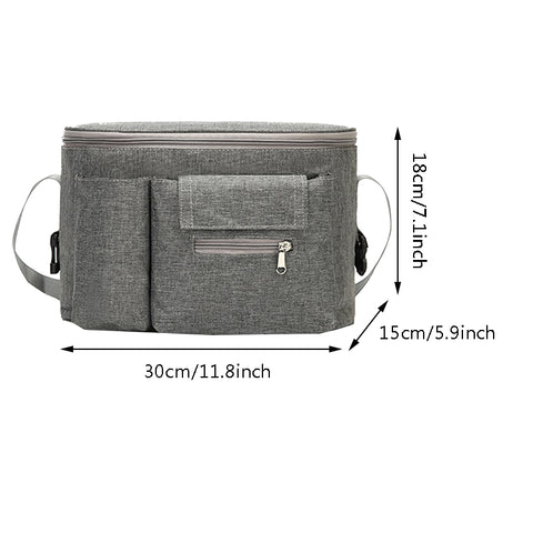 Adjustable Quilted Diaper Bag for Strollers – Stylish, Durable, and Versatile Teeny Pandas