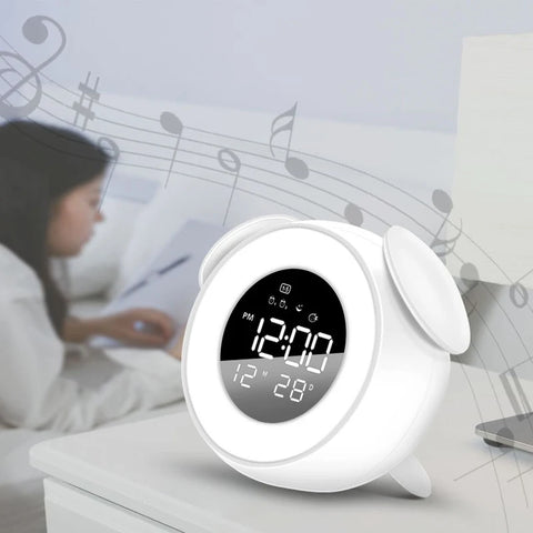 LED Digital Smart Alarm Clock - With Night Light & Voice Control