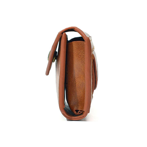 Vintage Cartoon Three-Fold Wallet – PU Leather Coin Purse and Card Holder