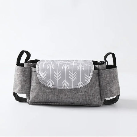 Stroller/Pram Bag Organizer - With Cup Holder Cover Teeny Pandas
