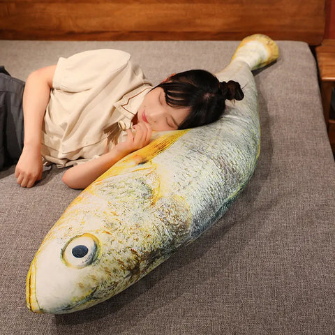 Giant Simulation Funny Fish Plush Toys – Yellow Croaker Pillow