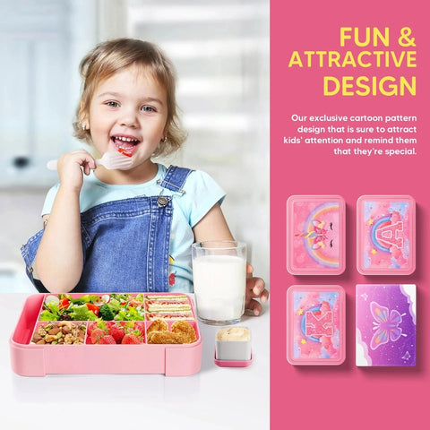 Kids Divided Bento Lunch Box – Leakproof, Durable, and Perfectly Portable! Teeny Pandas
