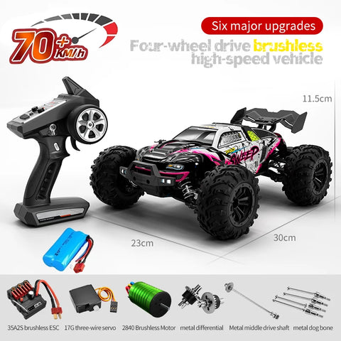 High-Speed Brushless Motor All Terrain RC Car 1/16 - Higher Efficiency for Longer Adventure! Teeny Pandas