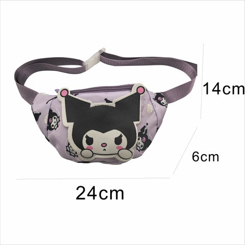 Cute Anime Cat Fanny Pack for Kids – Nylon Crossbody Bag