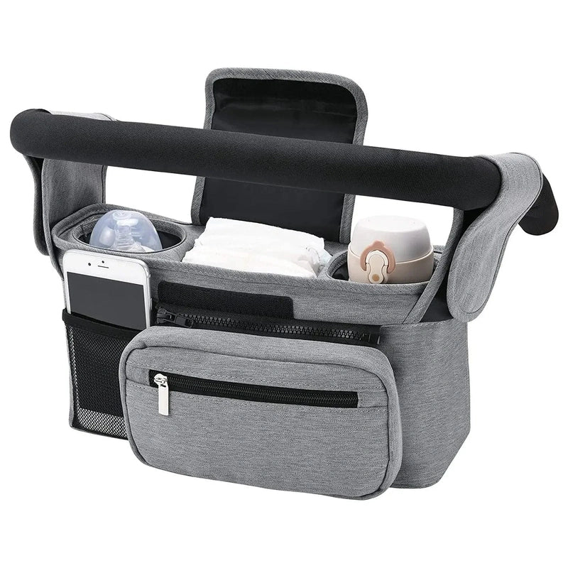 Universal Stroller Caddy Organizer - Compact Baby Storage Solution! Teeny Pandas