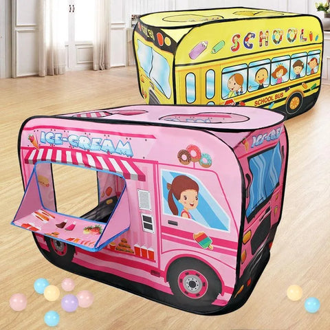 Kids Vehicle Play Tents – Firetruck, Ice Cream Truck & Police Van & More! Teeny Pandas