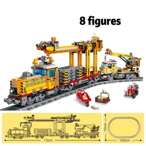 City Electric Train Rail Locomotive Set – DIY Motorized Steam Train
