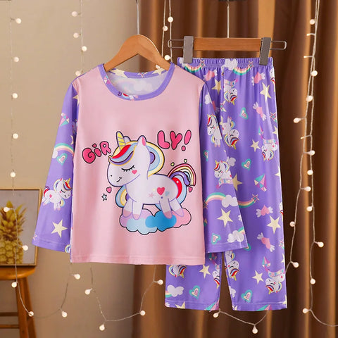 Comfortable Children's Pajama Set – Cute Cartoon Winter Sleepwear