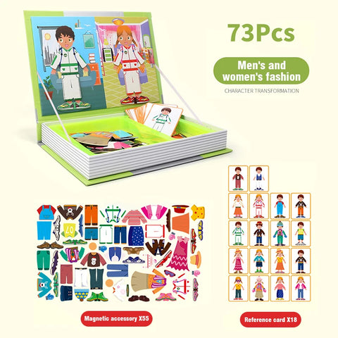 3D Magnetic Puzzle Book Set | Montessori Play