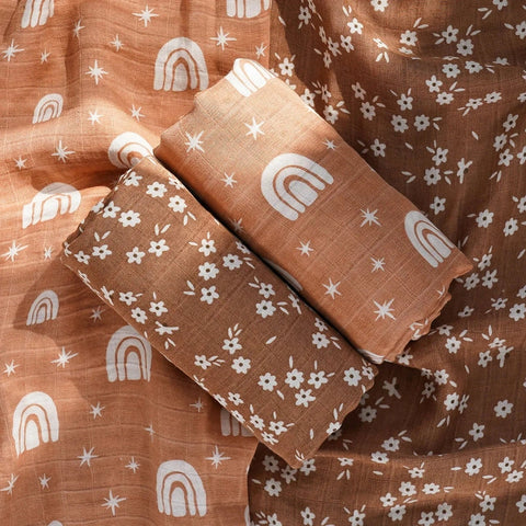 Soft Cotton Bamboo Muslin Baby Swaddle Wrap Teeny Pandas