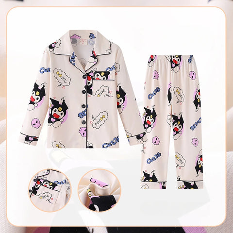 Cartoon Kawaii Children Pajama Set – Cute and Cozy Sleepwear for Kids