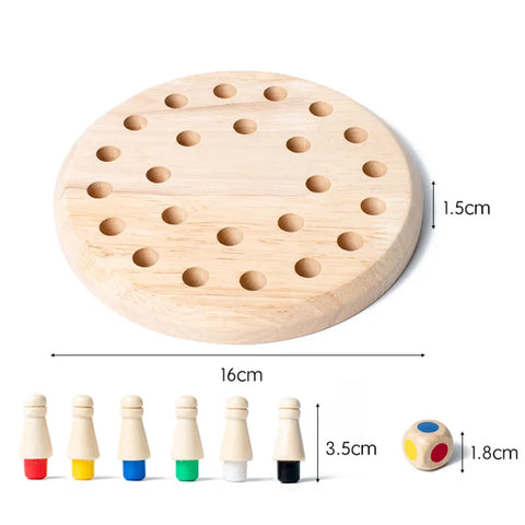 Montessori Memory Chess - Educational memory matching board game Teeny Pandas