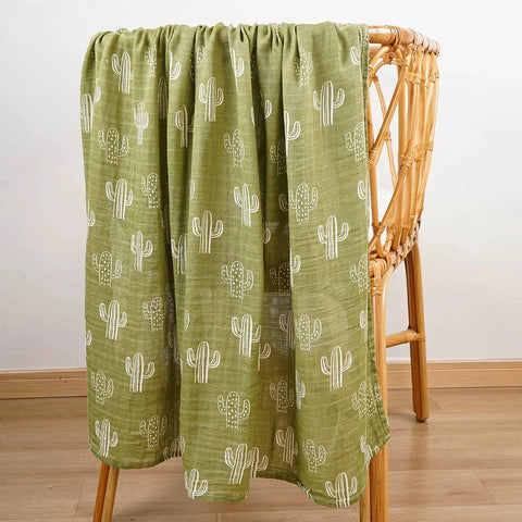 Soft Cotton Bamboo Muslin Baby Swaddle Wrap Teeny Pandas