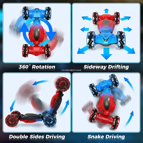 4WD Gesture Sensing RC Stunt Car - 360° Rotation Off-Road Drifting