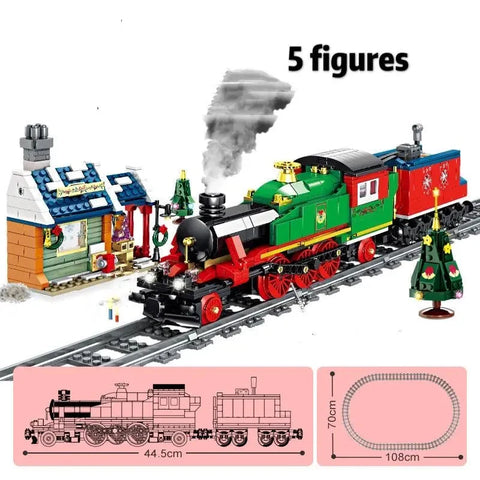 City Electric Train Rail Locomotive Set – DIY Motorized Steam Train