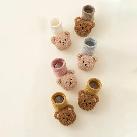 Cute Cartoon Bear Baby Socks for Boys and Girls