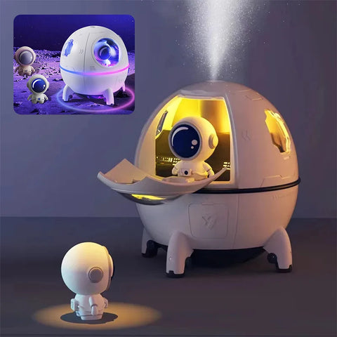 Space Capsule LED Night Light Humidifier - 7 Color Changeable Mood Lamp!