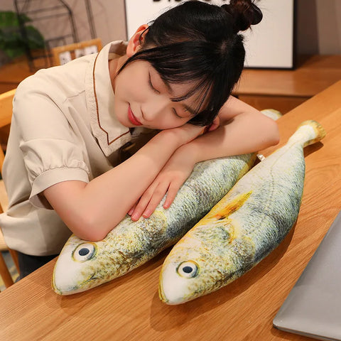 Giant Simulation Funny Fish Plush Toys – Yellow Croaker Pillow
