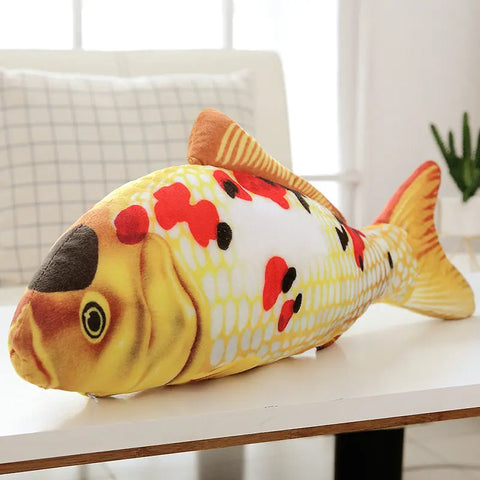 Fish Koi Carp Plush Toy – Lifelike Stuffed Aquatic Fish Pillow for Kids