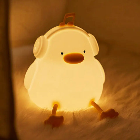 Silicone Night Light Cute Duck Lamp -  Night Light for Home & Bedroom!