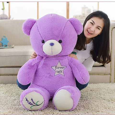 Giant Purple Bear Plush Toy - High-Quality Stuffed Lovely Animal Bear Doll