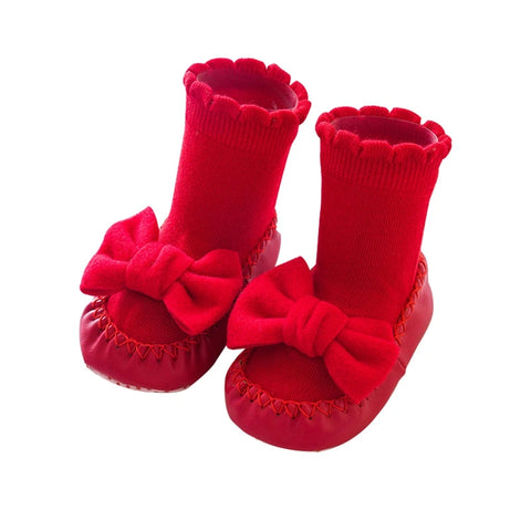 Cute Bow Non-Slip Baby Socks for Girls