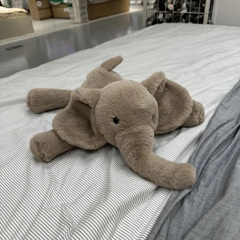 Super Soft Grey Elephant Plush Toy – Flappy Ears Hugging Pillow