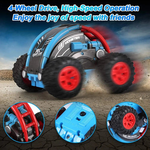 High-Speed RC Stunt Car with 360° Flipping Action