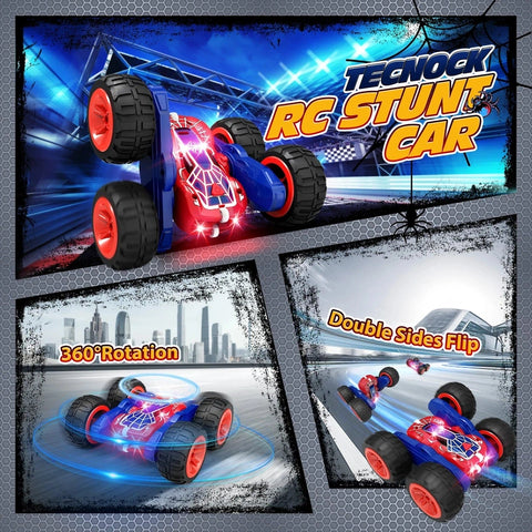 Flip Cartoon RC Car - 2.4GHz RC Stunt Car with Light and 360° Rotation