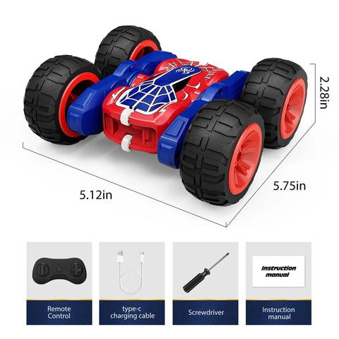 Flip Cartoon RC Car - 2.4GHz RC Stunt Car with Light and 360° Rotation