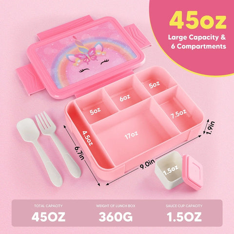 Kids Divided Bento Lunch Box – Leakproof, Durable, and Perfectly Portable! Teeny Pandas