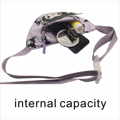 Cute Anime Cat Fanny Pack for Kids – Nylon Crossbody Bag