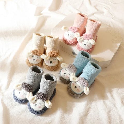 Winter Cozy Tube Socks -  Non-Slip Soft Sole Toddler Shoes