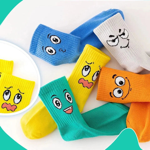 Kids' Emoticon Funny Face Pattern Socks