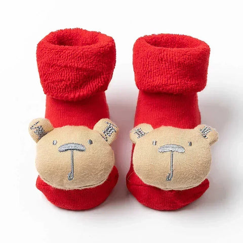 Baby Christmas Socks for Newborns – Cute Non-Slip Winter Cotton Socks for Infants