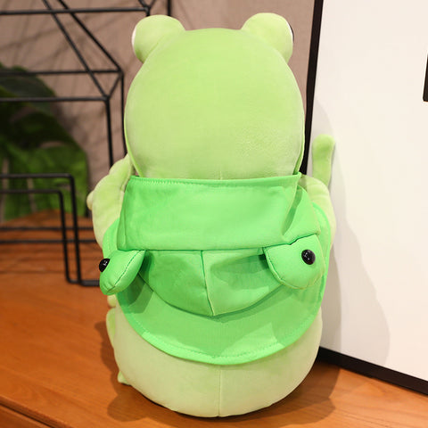 Kawaii Cloak Frog Plush Toy – Soft Stuffed Animal Hug Pillow