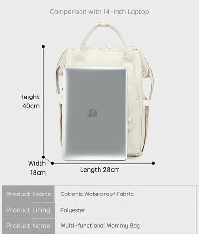 Waterproof Diaper Bag Backpack - Stylish & Functional Baby Travel Essential! Teeny Pandas