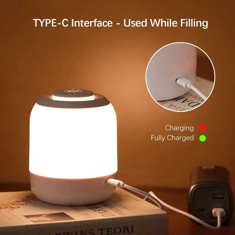 Shine Night Lights with Adjustable Brightness - USB Rechargeable Table Lamp!